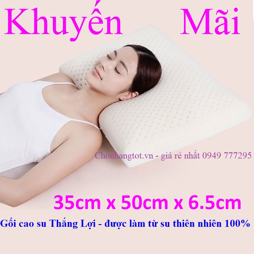 GỐI CAO SU THIÊN NHIÊN THẮNG LỢI OVAL (size trung)