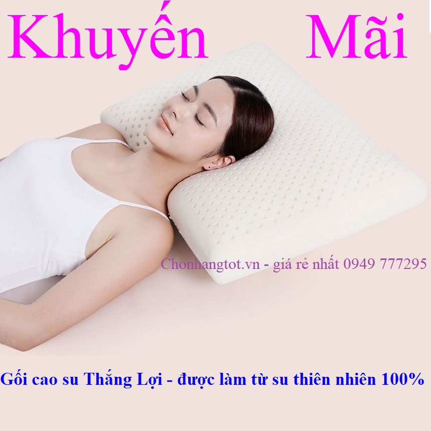 Gối Cao Su Thiên Nhiên Thắng Lợi Oval Lớn