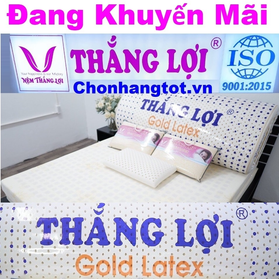 Nệm Cao Su Thắng Lợi Gold Latex 1m2 x 2m x 15cm.