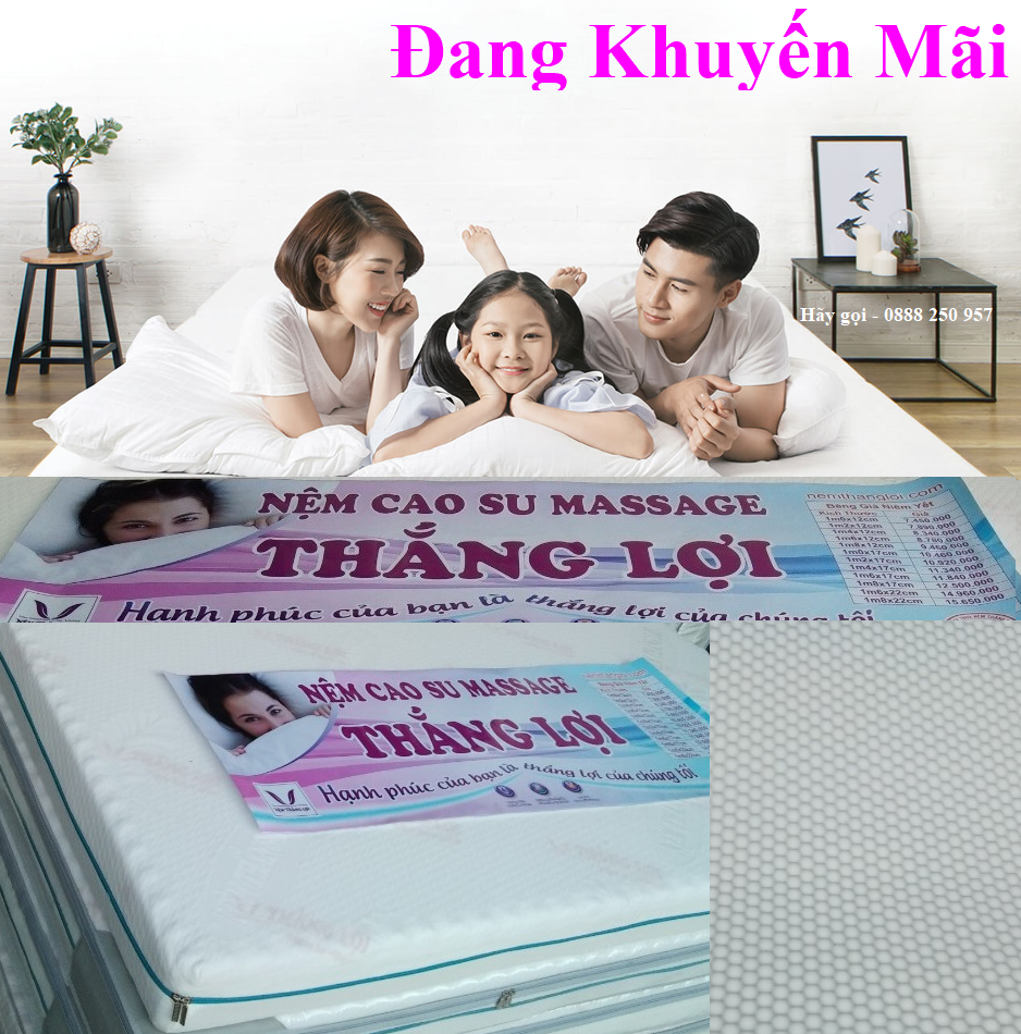 Nệm Massage 1m2 X 2m X 17Cm (Nệm Foam Massge Cao cấp)