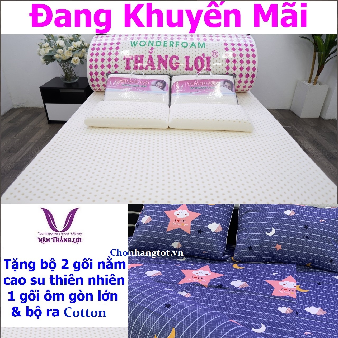 Nệm Wonder Foam Thắng Lợi 1m x 2 m x 10cm