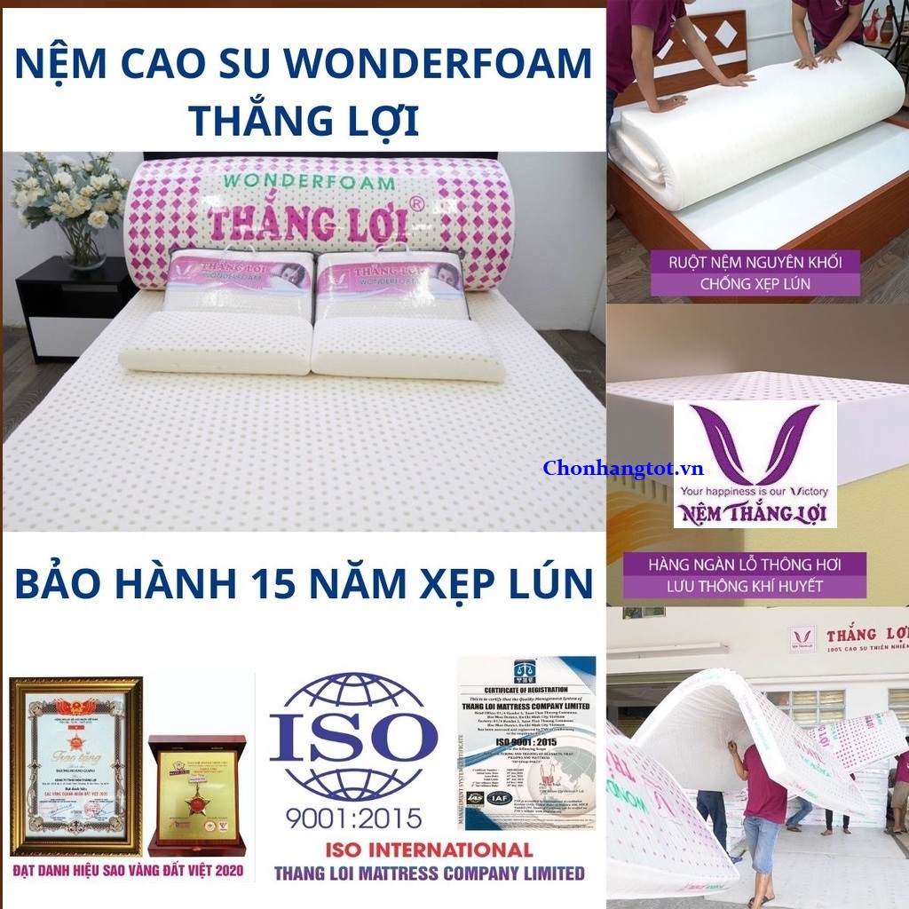 Nệm Wonder Foam Thắng Lợi gấp 3, gấp 2